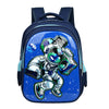 Cartoon Breathable Burden-reducing Children's Backpack - Dark Blue Spaceman