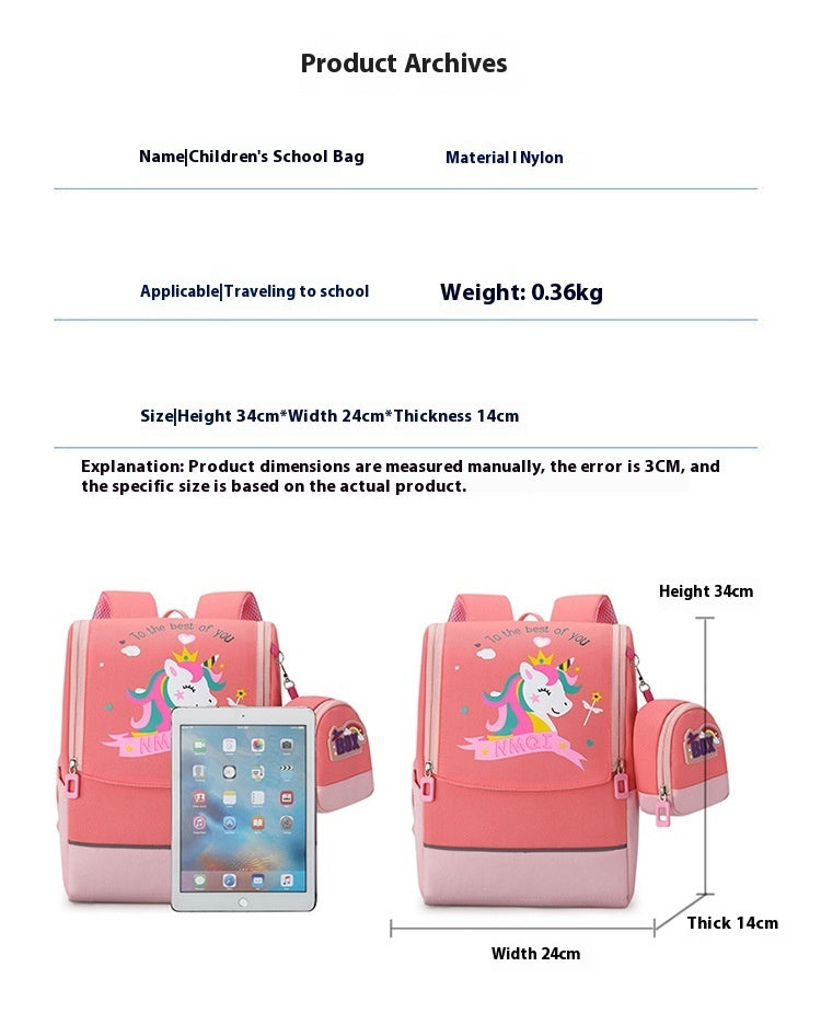 Cartoon Children’s Backpack Kindergarten Primary School Students - Laugh Your Way to School with Cartoon Backpacks