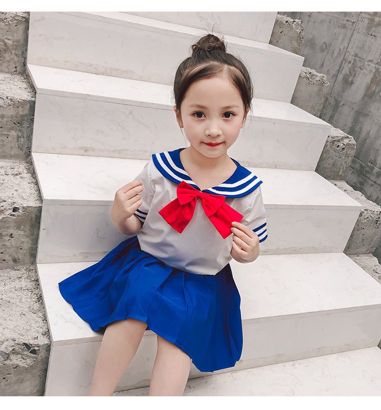 Cartoon College Cotton Suit for Women in Various Sizes Suitable Summer and Spring - Bow Tiny Trendsetters united states