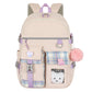 Cartoon Cute And Lightweight Burden-reducing Student Schoolbag - Soft and Silly Hairy Ball Tuition Bag for Students