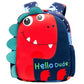 Cartoon Cute Children Kindergarten Dinosaur School Bag - Naughty Dinosaur School Bag for Tiny T-Rexes