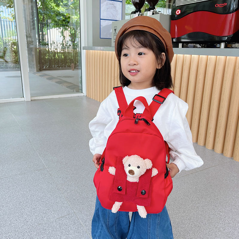 Cartoon Cute Little Bear Kindergarten School Bag - Cartoon Bear Bag for Tiny Tots on the Go