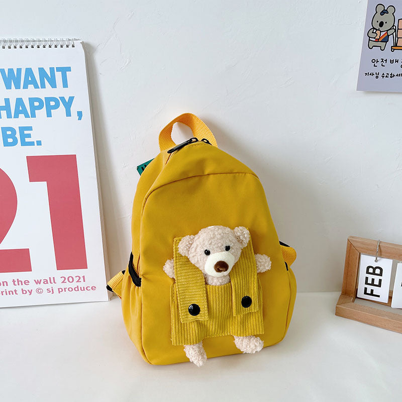 Cartoon Cute Little Bear Kindergarten School Bag - Cartoon Bear Bag for Tiny Tots on the Go