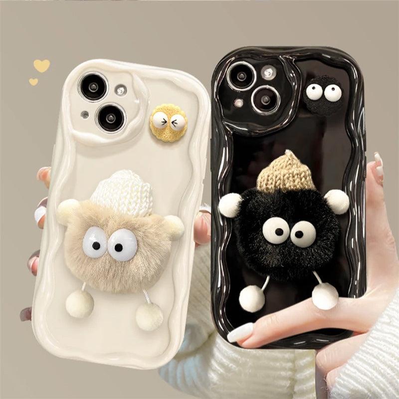 Cartoon Cute Plush Hat Doll Compatible with iPhone Non Apple Products - Adorn Your Phone a cartoon cute plush hat doll