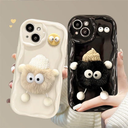Cartoon Cute Plush Hat Doll Compatible with iPhone Non Apple Products - Adorn Your Phone a cartoon cute plush hat doll