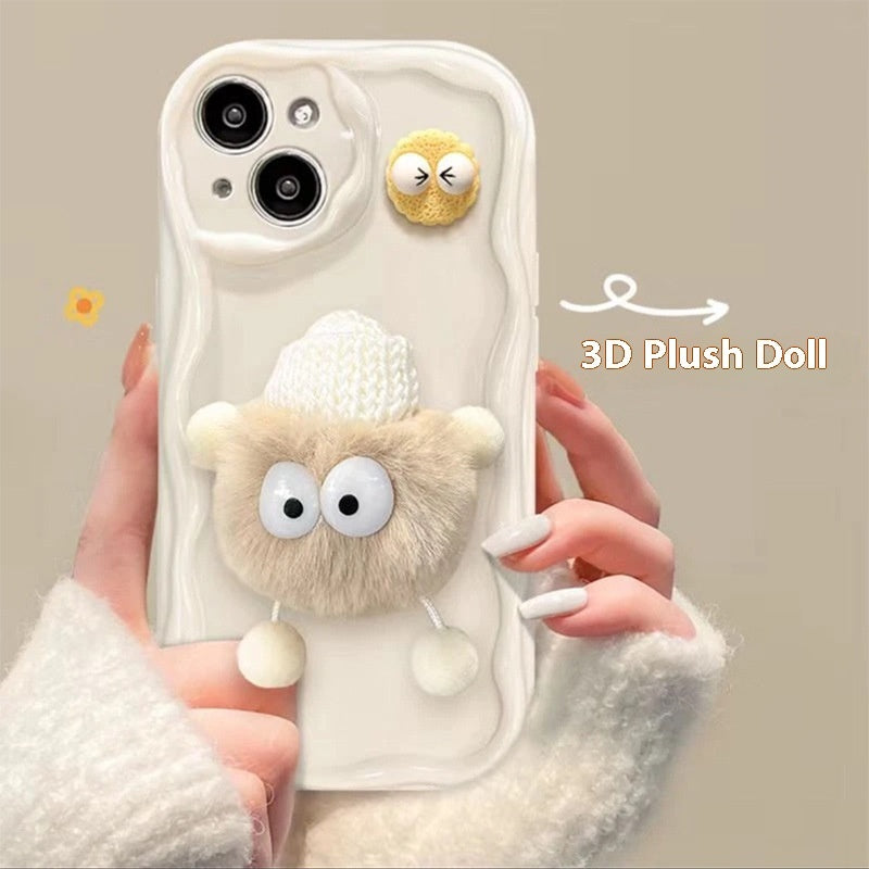 Cartoon Cute Plush Hat Doll Compatible with iPhone Non Apple Products - Adorn Your Phone a cartoon cute plush hat doll