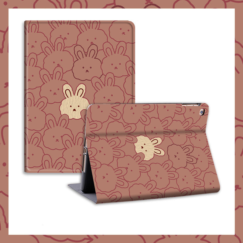 Cartoon Cute Rabbit Silicone Computer Case - Hop Into Fun with Cartoon Rabbit iPad Pro Case