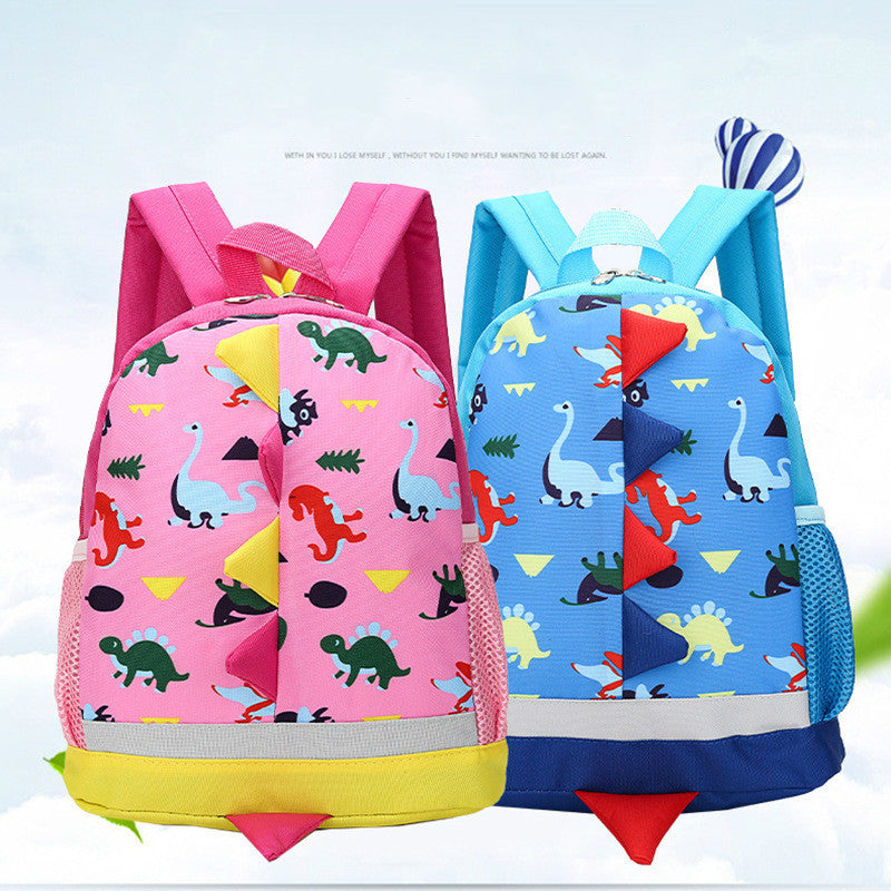 Cartoon Dinosaur Children Bag Kindergarten Children School Bag - Dino-mite Cartoon School Bag for Little Adventurers