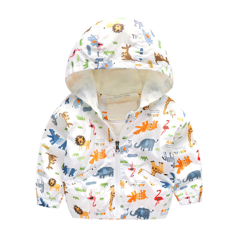 Cartoon Dinosaur Jacket Long Sleeve Hooded Cardigan for Kids - Teleplus Hoodie cartoon dinosaur jacket