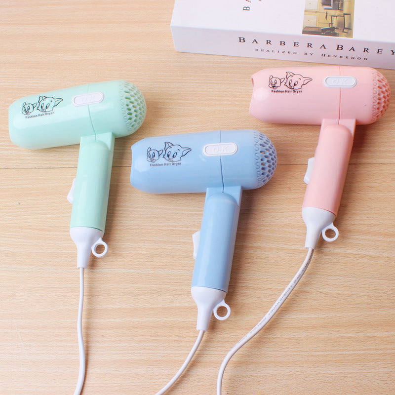 Cartoon Hair Dryer Household Travel Small Foldable with Air Nozzle - cartoon hair dryer household travel small foldable