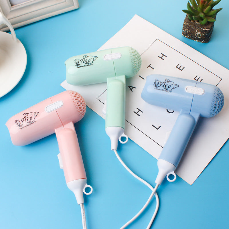 Cartoon Hair Dryer Household Travel Small Foldable with Air Nozzle - cartoon hair dryer household travel small foldable