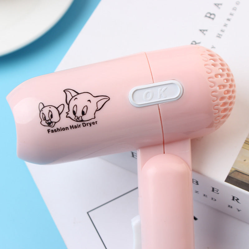 Cartoon Hair Dryer Household Travel Small Foldable with Air Nozzle - cartoon hair dryer household travel small foldable