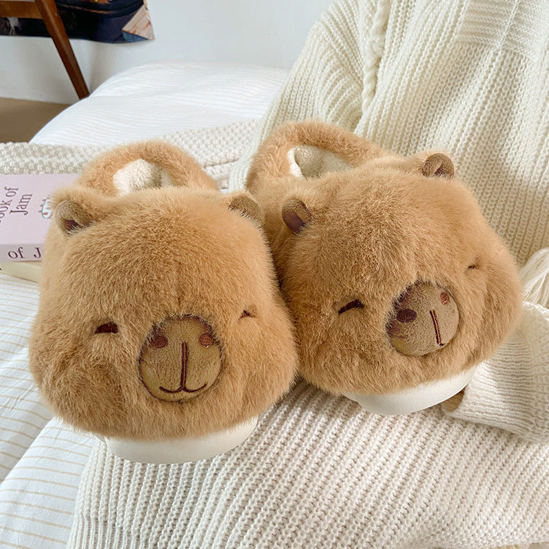 Cartoon Inner Artificial Wool Shoes with Rounded Toe Bracket for Comfort - Teleplus rounded toe bracket teleplus