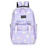 Cartoon Rabbit Pattern Printed Large Capacity Backpack - Hoppy Style with Cartoon Rabbit Backpack Fun