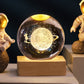 Carved 3D Crystal Square Ball Light Desktop Decoration with USB Power - Teleplus carved 3d crystal ball square light