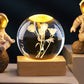 Carved 3D Crystal Square Ball Light Desktop Decoration with USB Power - Teleplus carved 3d crystal ball square light