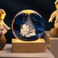 Carved 3D Crystal Square Ball Light Desktop Decoration with USB Power - Teleplus carved 3d crystal ball square light