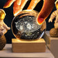 Carved 3D Crystal Square Ball Light Desktop Decoration with USB Power - Teleplus carved 3d crystal ball square light