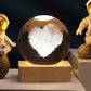 Carved 3D Crystal Square Ball Light Desktop Decoration with USB Power - Teleplus carved 3d crystal ball square light