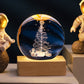 Carved 3D Crystal Square Ball Light Desktop Decoration with USB Power - Teleplus carved 3d crystal ball square light