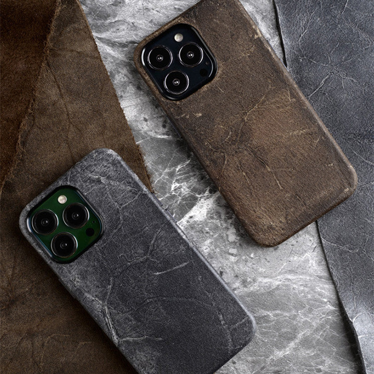 Leather Magnetic Absorption Case for Apple 13 Pro Max with Retro Style - Mobile Phones case leather magnetic absorption
