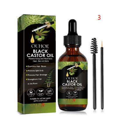 Castor Oil Hair Care Essential for Dense Fixed with Vitamins B5 B7 - Teleplus hair care essential castor oil