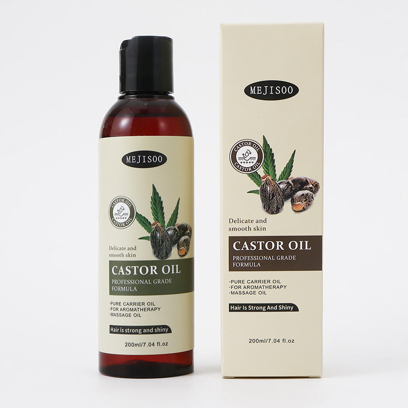 Castor Oil Hair Care Essential for Split Ends and Frizz Control 200ml - castor oil care essential