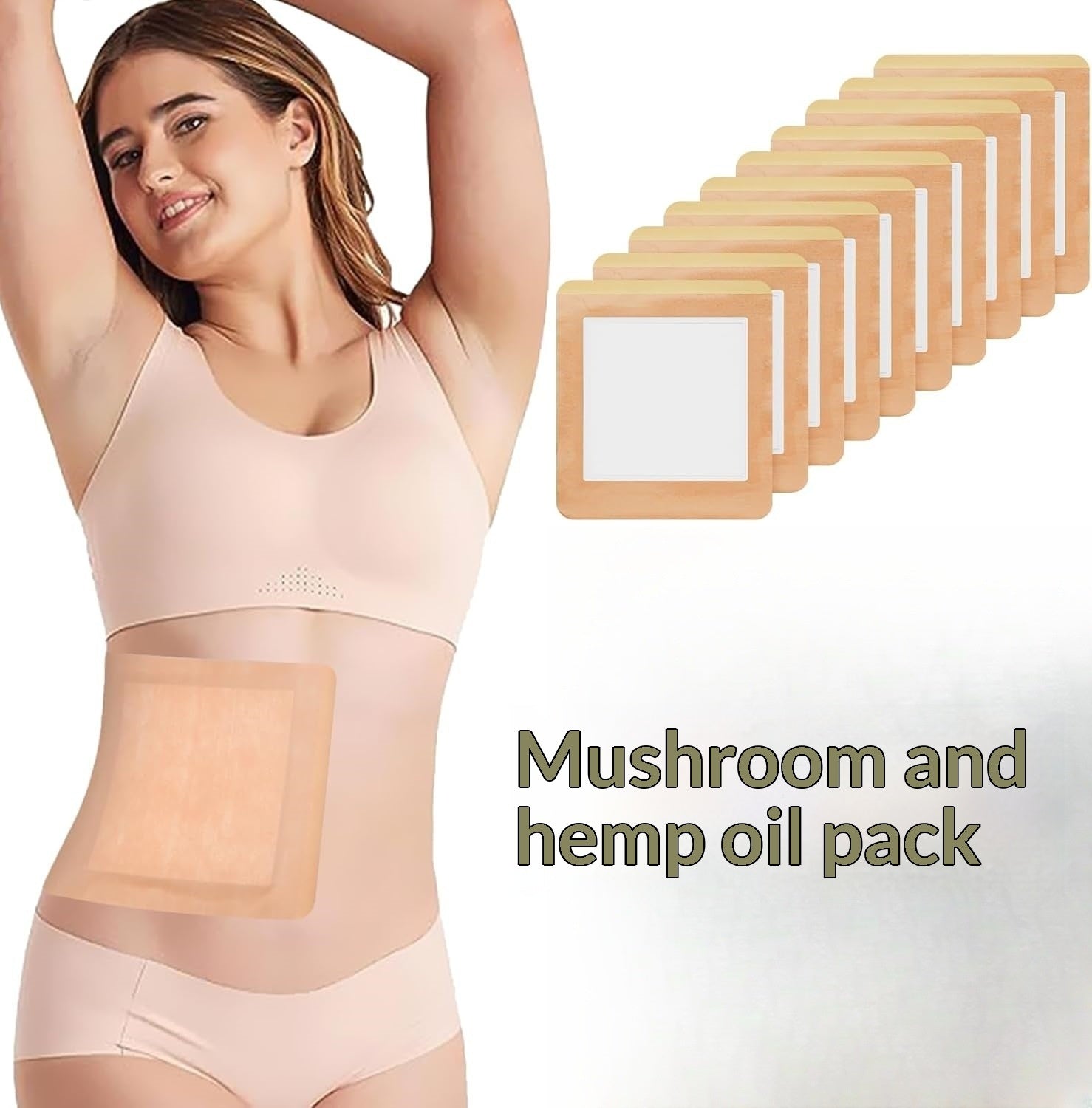 Castor Oil Pack Heating Pad 20x20cm Cotton Patch for Hot Cold Therapy - Teleplus castor oil