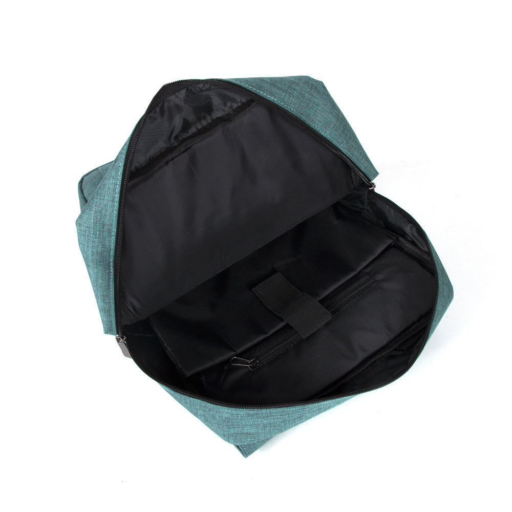 Casual Backpack Oxford Cloth with Curved Shoulder Strap for Korean Style - casual backpack oxford cloth korean style