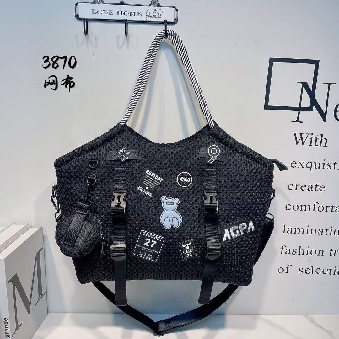 Casual Big Bag with Nylon Mesh Shoulder and Waterproof Design - casual big bag waterproof nylon mesh shoulder