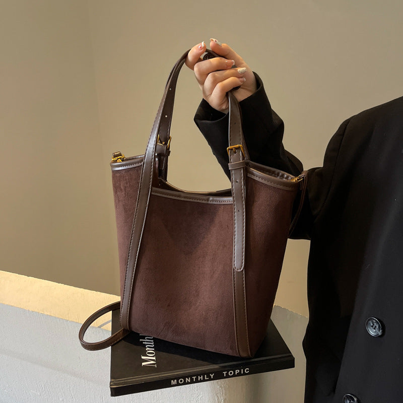 Casual Large Capacity Retro Frosted Handbag with Synthetic Leather Dimensions - Teleplus casual large capacity retro