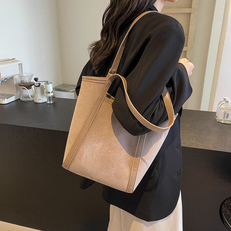 Casual Large Capacity Retro Frosted Handbag with Synthetic Leather Dimensions - Teleplus casual large capacity retro