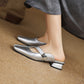 Casual Leather Slip-On Shoes for Women with Rubber Sole and Comfortable Lining - Teleplus leather slip-on shoes casual