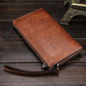 Casual Men’s Leather Bag with Zipper Pocket for United States and CHF Buyers - Wallets Men Who Can’t Keep It Together