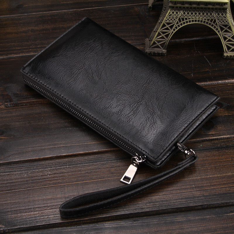 Casual Men’s Leather Bag with Zipper Pocket for United States and CHF Buyers - Wallets Men Who Can’t Keep It Together