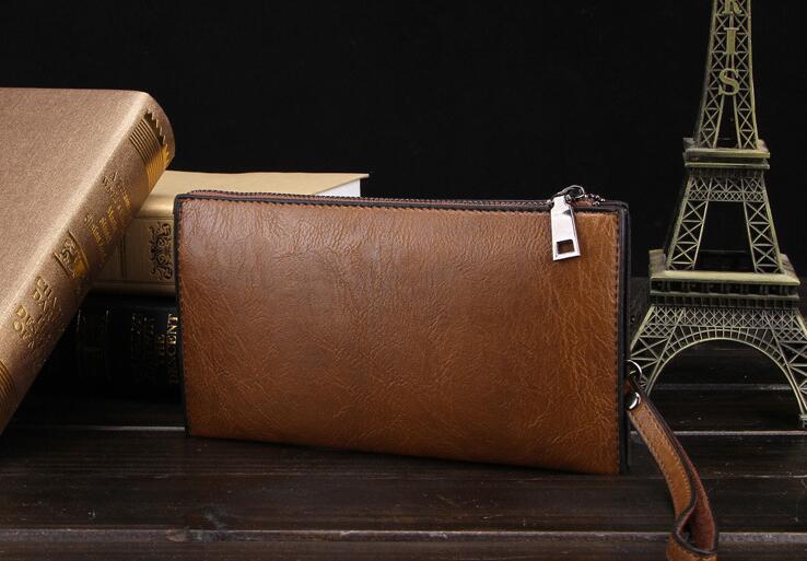 Casual Men’s Leather Bag with Zipper Pocket for United States and CHF Buyers - Wallets Men Who Can’t Keep It Together