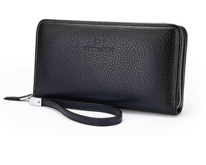 Casual PU Leather Horizontal Wallet Bag for United States Travel - Large with 2cm Expansion Real Men united states chf