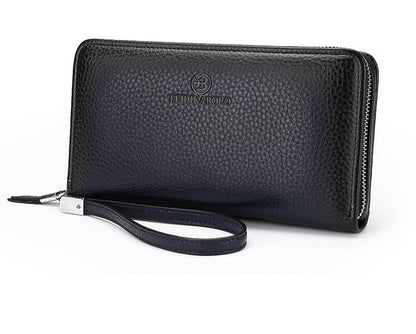 Casual PU Leather Horizontal Wallet Bag for United States Travel - Large with 2cm Expansion Real Men united states chf