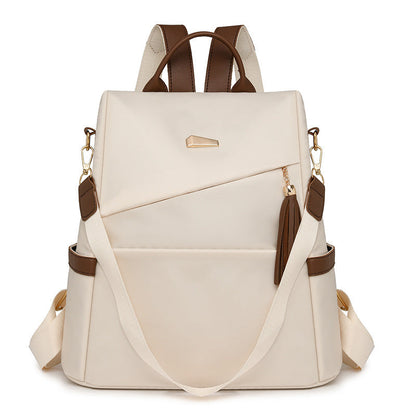 Casual Simple Fashion Tassel Nylon Women’s Backpack Waterproof Durable - backpack casual simple fashion tassel