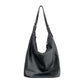 Casual Soft Leather Tote with Polyester Lining and Dumpling Shape Design - Teleplus fashion casual soft leather tote