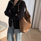 Casual Soft Leather Tote with Polyester Lining and Dumpling Shape Design - Teleplus fashion casual soft leather tote