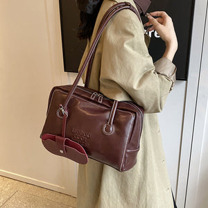 Casual Tote Bag Retro Fashion Polyester Cotton Brown and Red - Teleplus casual tote bag retro fashion