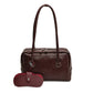 Casual Tote Bag Retro Fashion Polyester Cotton Brown and Red - Teleplus casual tote bag retro fashion