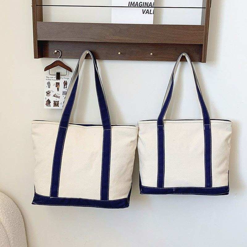 Casual Versatile Large Capacity Canvas Shoulder Bag in Multiple Colors - Teleplus for Use casual versatile simple large