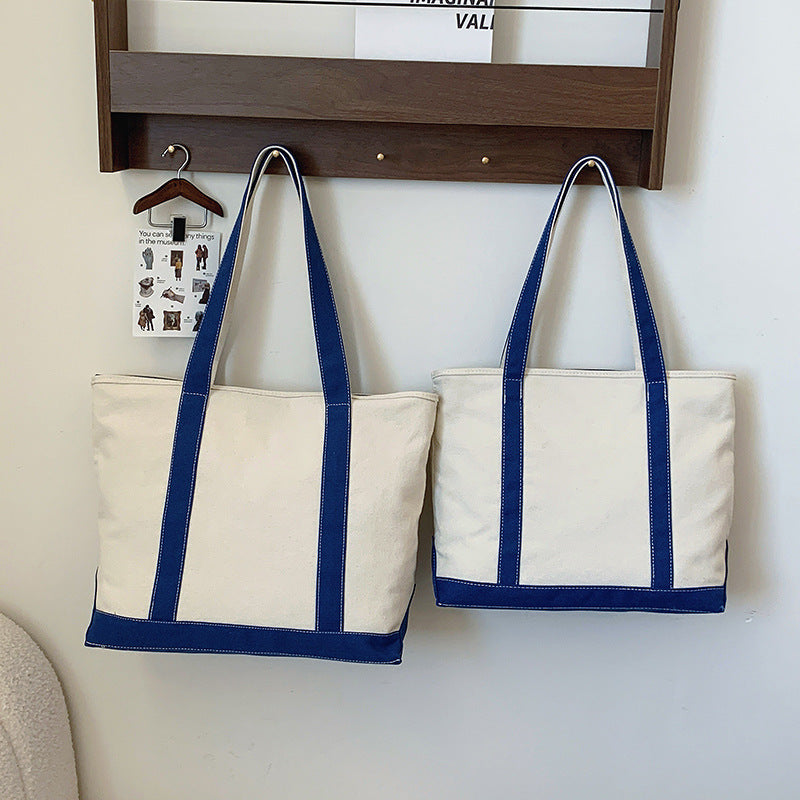 Casual Versatile Large Capacity Canvas Shoulder Bag in Multiple Colors - Teleplus for Use casual versatile simple large