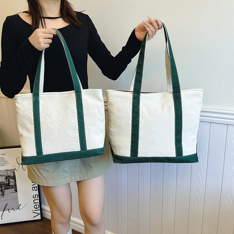 Casual Versatile Large Capacity Canvas Shoulder Bag in Multiple Colors - Teleplus for Use casual versatile simple large