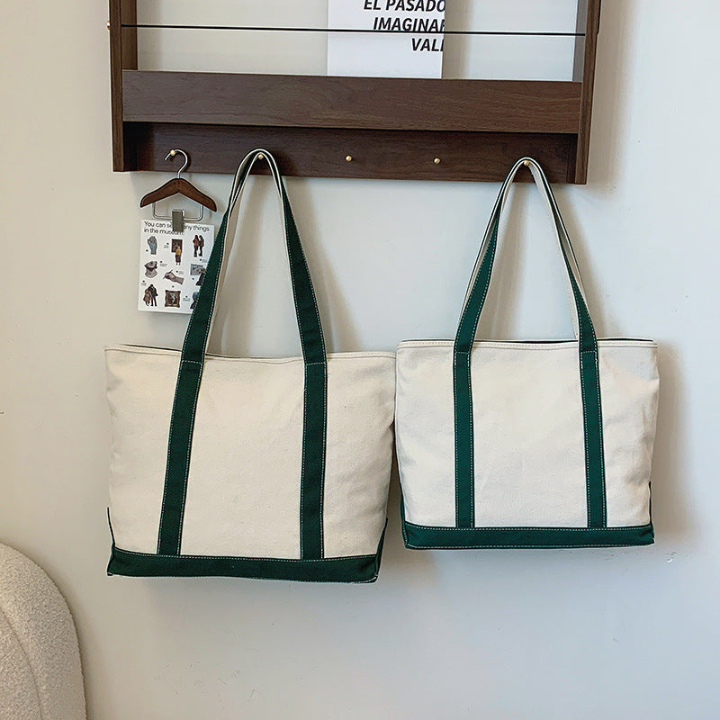 Casual Versatile Large Capacity Canvas Shoulder Bag in Multiple Colors - Teleplus for Use casual versatile simple large