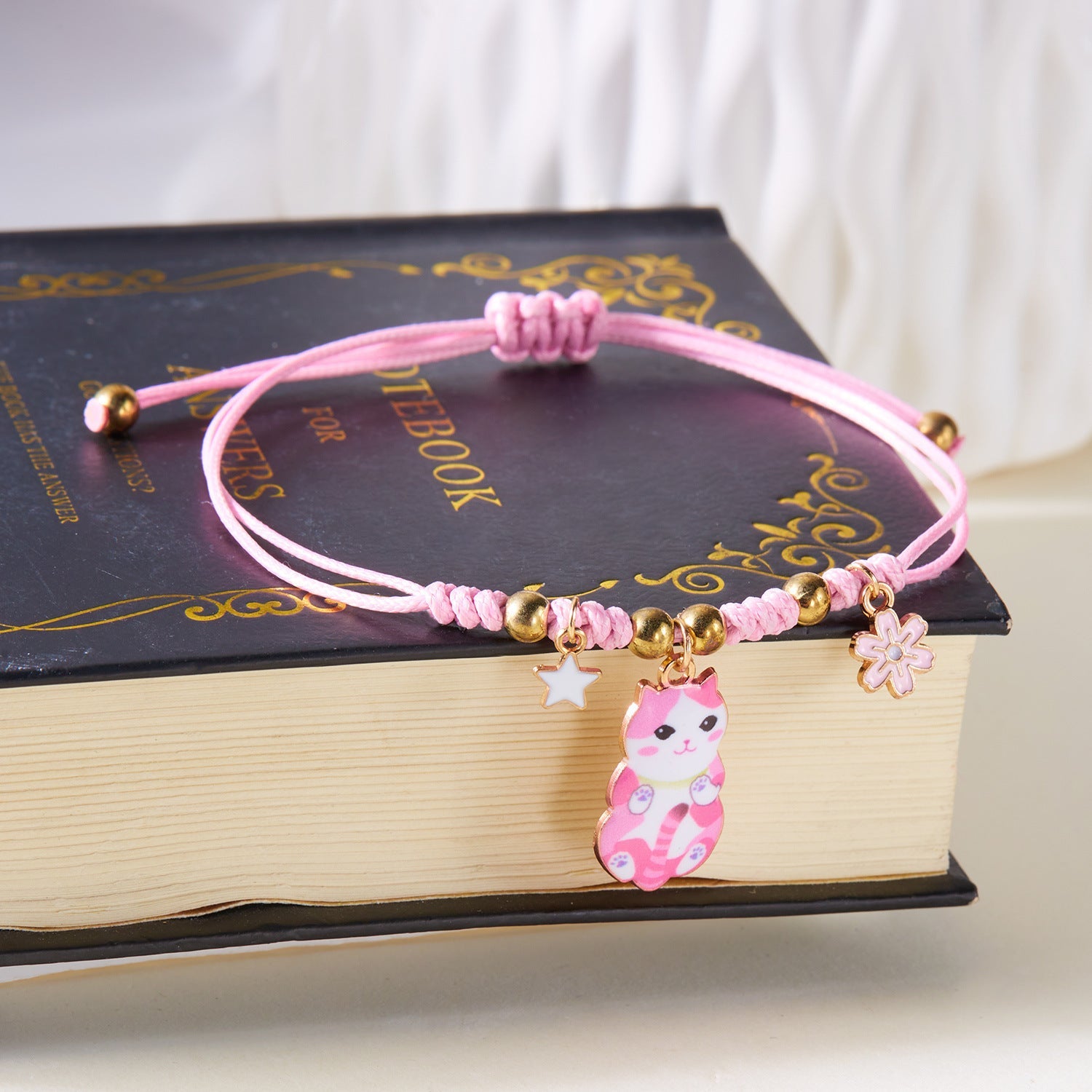 Cat Bracelet Women’s Cute Fashion Pendant Woven - Cat Bracelet Women’s Cute Fashion Pendant Woven Jewelry