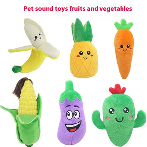 Cat Plush Toys Vegetable and Fruit Shaped Interactive Soft Pet Toy