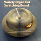 Cat Scratch Board with Bell Ball Catnip and Cartoon Design for Cats - cat scratch board